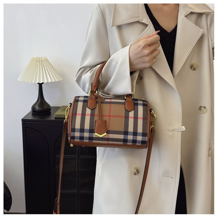 New casual retro plaid handbag PD042025051907