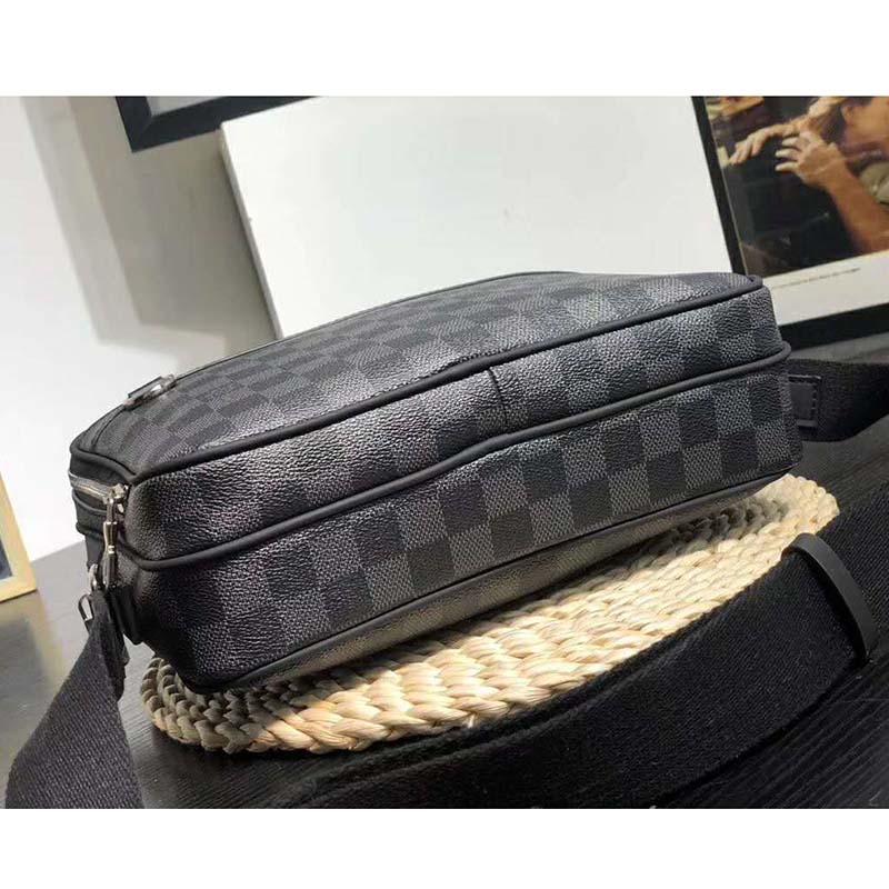 Louis Vuitton LV Men Trocadero Messenger Bag Damier Graphite Canvas