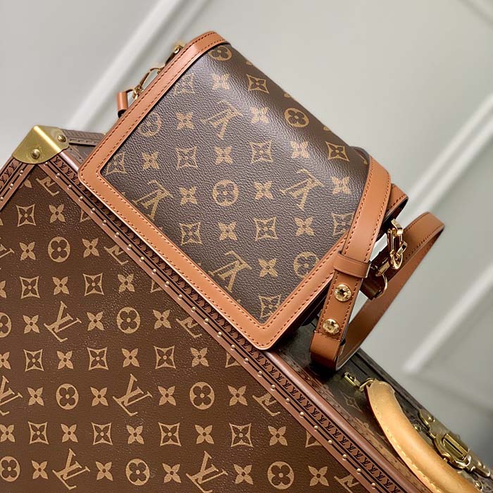 Louis Vuitton Women Mini Dauphine Lock XL Monogram Coated Canvas Cowhide Leather
