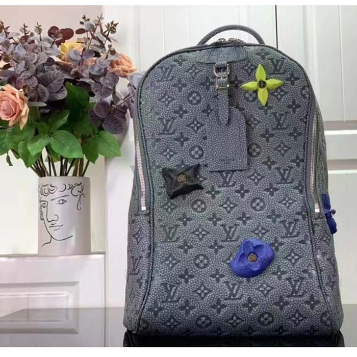 Louis Vuitton LV Unisex Ellipse Backpack Granite Taurillon Monogram Embossed Cowhide Leather
