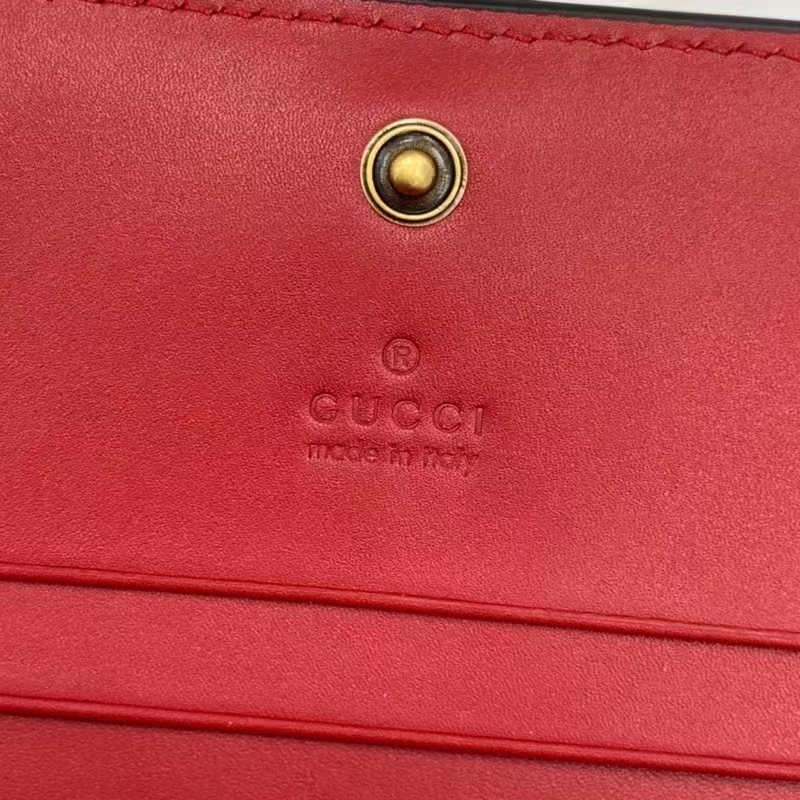 Gucci Unisex GG Supreme Card Case Wallet Cherries Canvas Five Card Slots