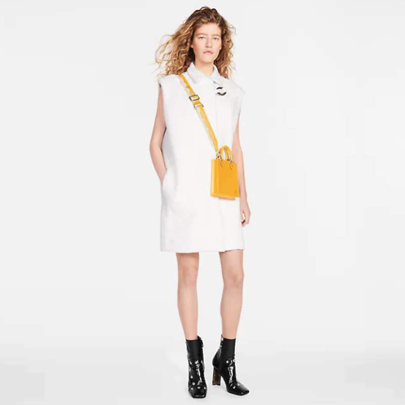 Louis Vuitton Unisex Petit Sac Plat Yellow Epi Embossed Supple Grained Cowhide