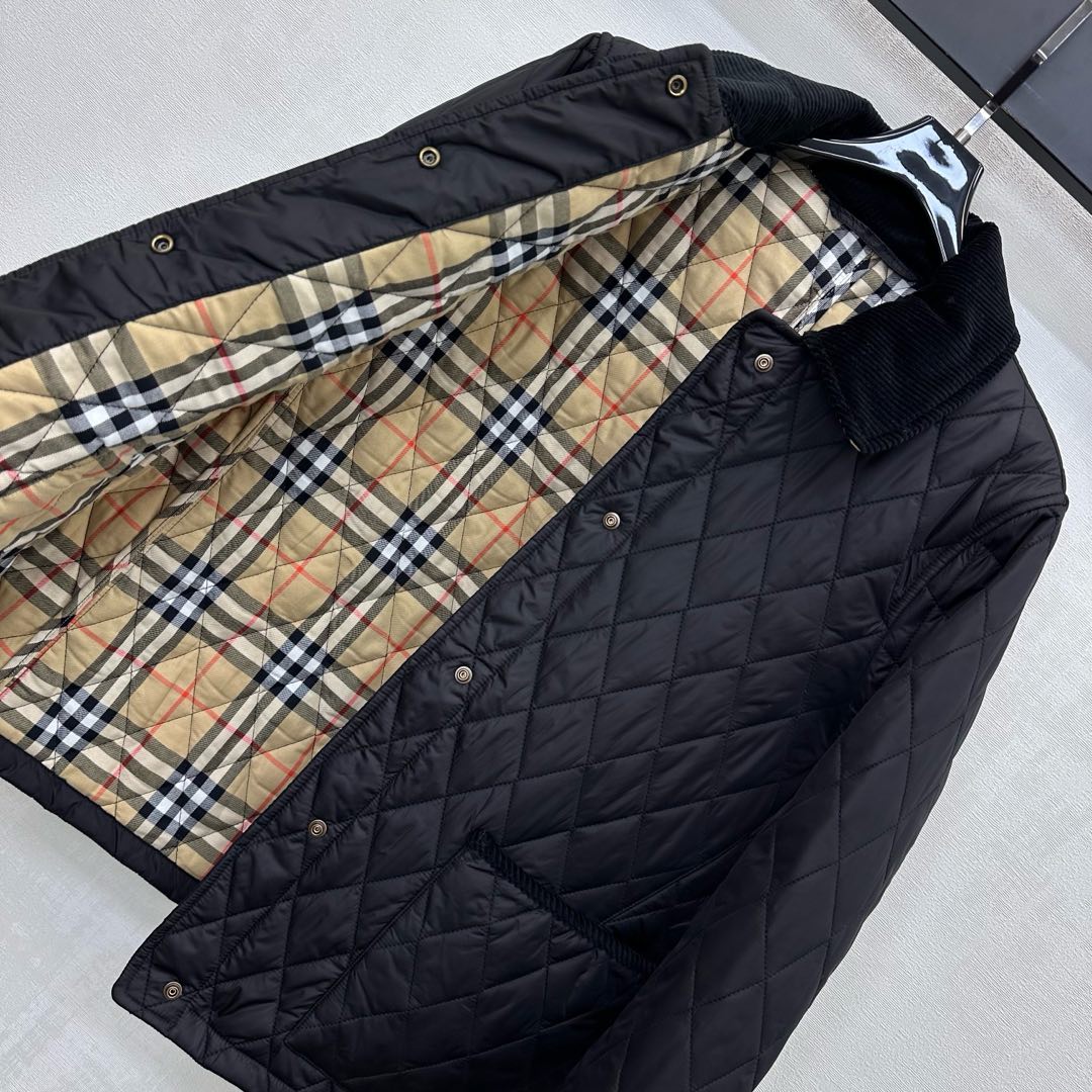 BBR Corduroy-trimmed Quilted Jacket  WB0625111409