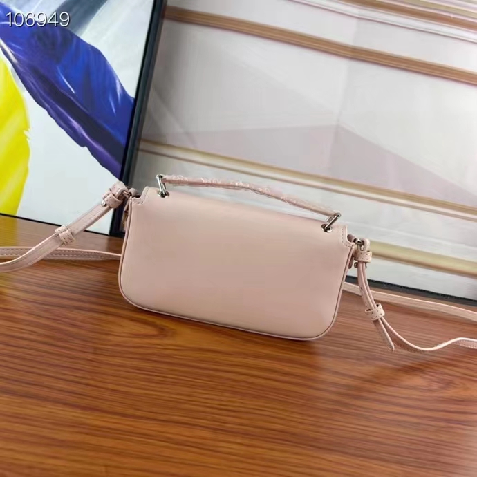 Fendi Women FF Baguette Phone Pouch Pink Silk Pouch