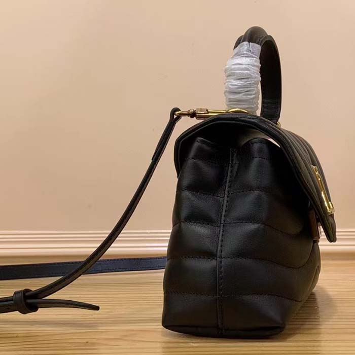 Louis Vuitton LV Women Hold Me Top-Handle Bag Black Smooth Cowhide Leather