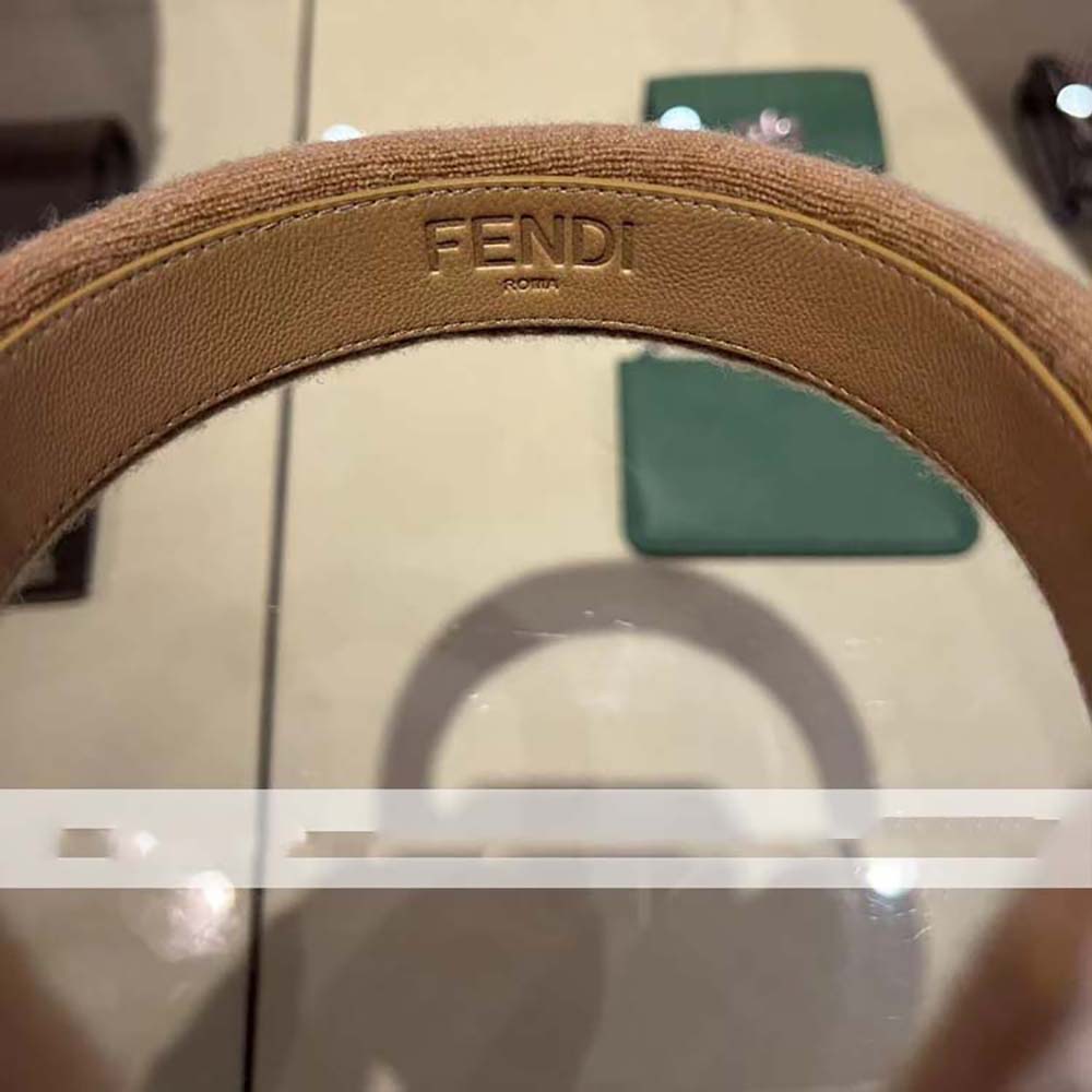 Fendi Women Dove Gray Cashmere Earmuffs