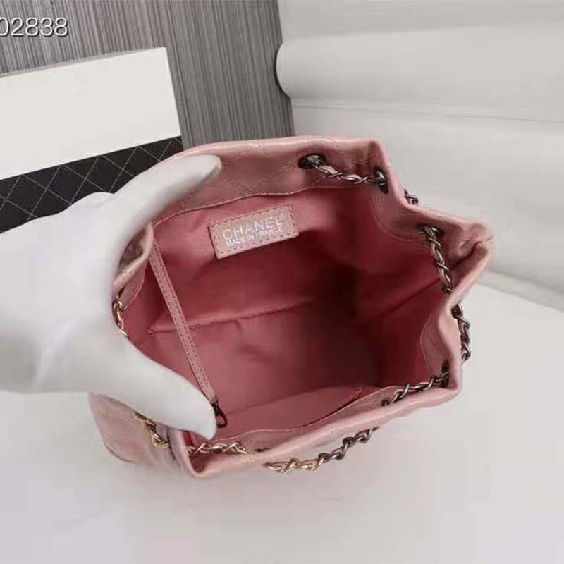 Chanel Women Chanel’s Gabrielle Small Hobo Bag in Aged Smooth Calfskin-Pink