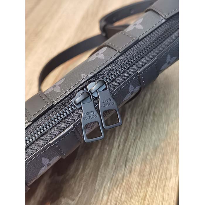 Louis Vuitton LV Unisex Soft Trunk Wearable Wallet Black Monogram Eclipse Coated Canvas