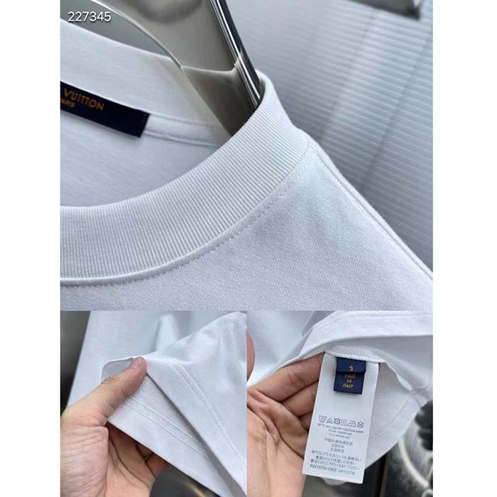 Louis Vuitton Women LV Short-Sleeved Cotton Crewneck White Cotton 1ABJ8F