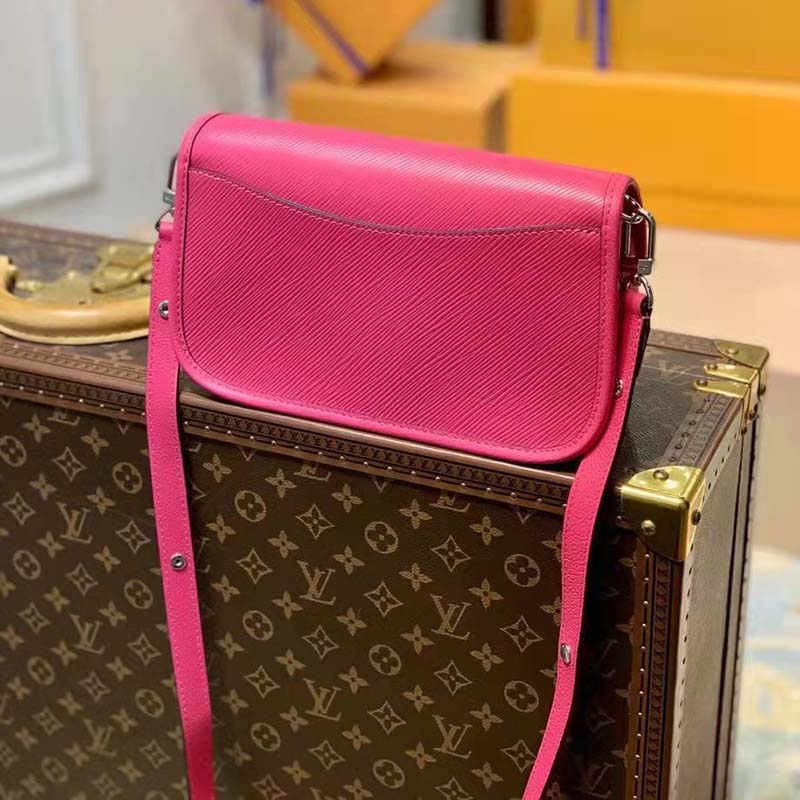 Louis Vuitton LV Women Buci Crossbody Pink Epi Grained Smooth Cowhide Leather