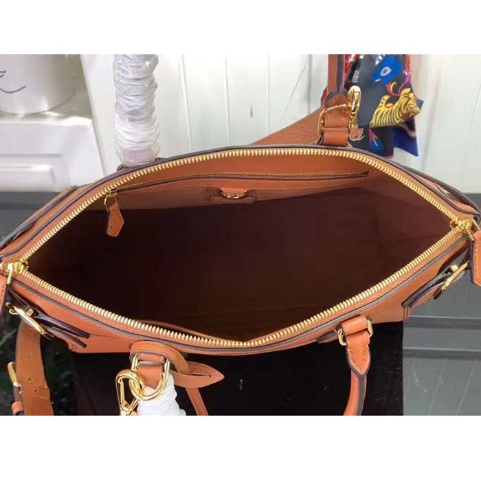 Louis Vuitton LV Women Lock It MM Gold Taurillon Leather Smooth Calfskin Calf Leather