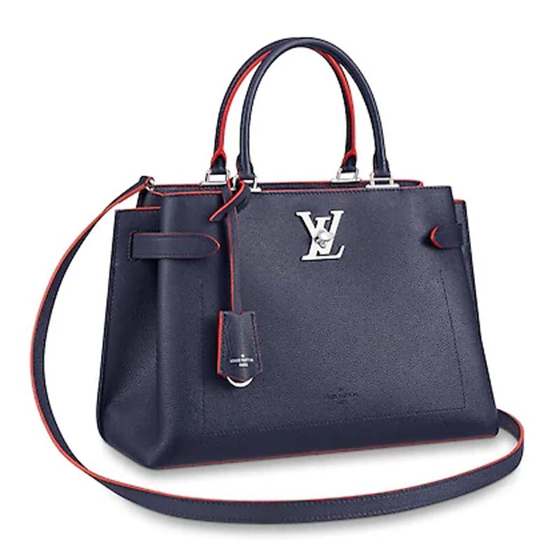 Louis Vuitton LV Women Lockme Day Tote Bag in Grained Calf Leather