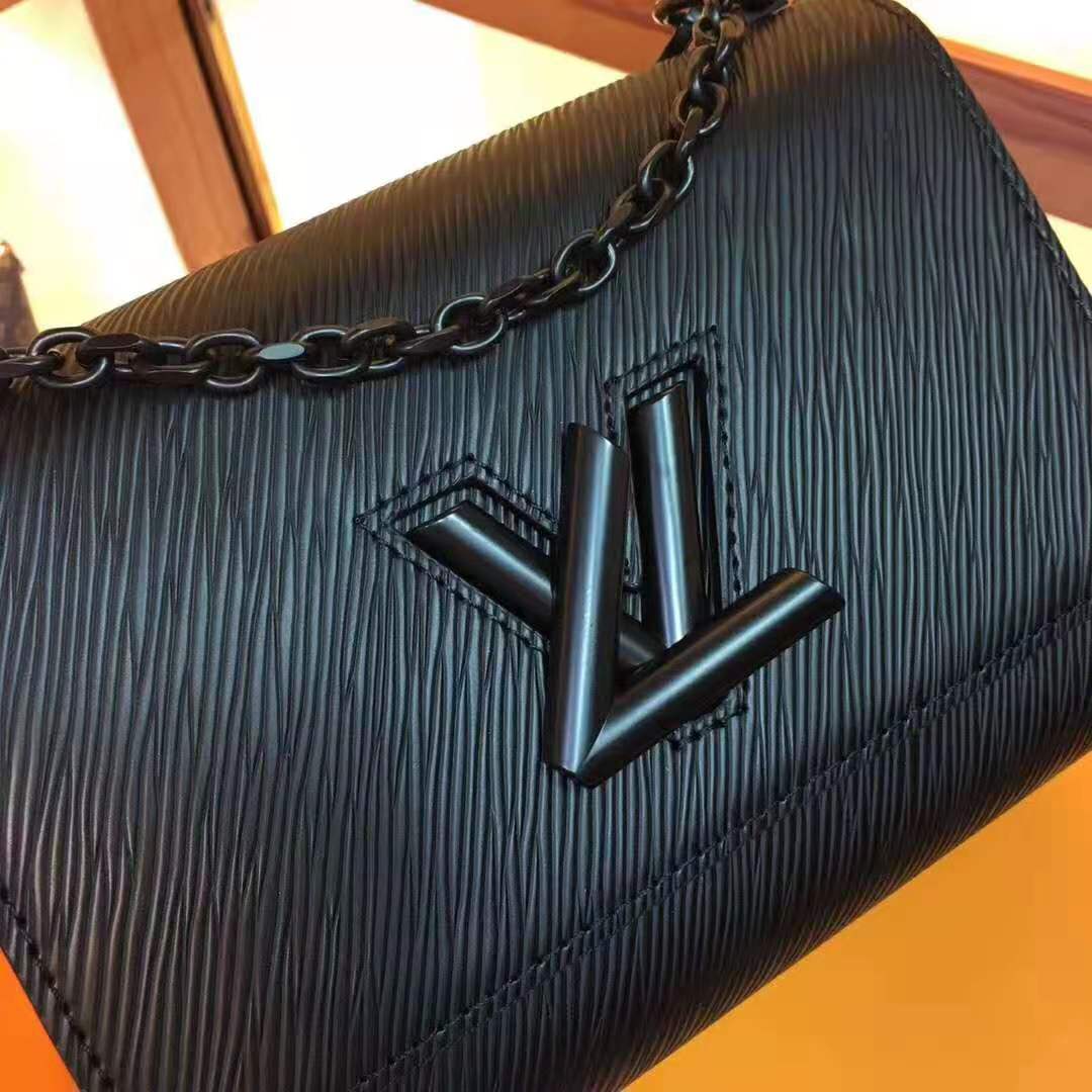 Louis Vuitton LV Women Twist PM Chain Bag in Grained Epi Leather-Black