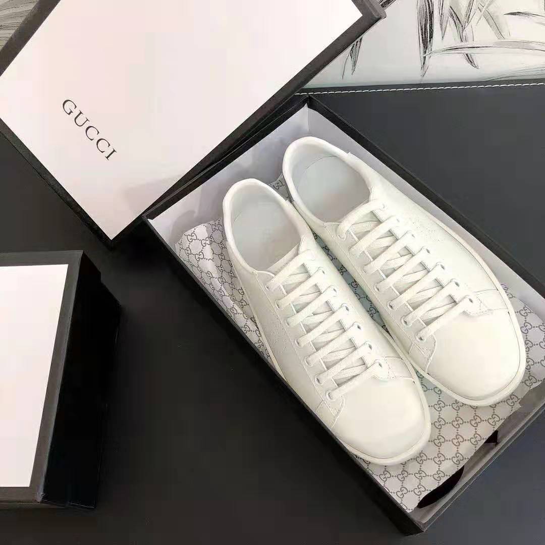 Gucci Unisex Ace Sneaker with Interlocking G-White