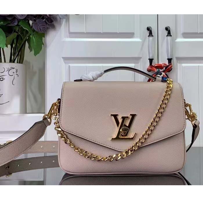 Louis Vuitton LV Women Oxford Greige Grained Calf Leather Microfiber Lining