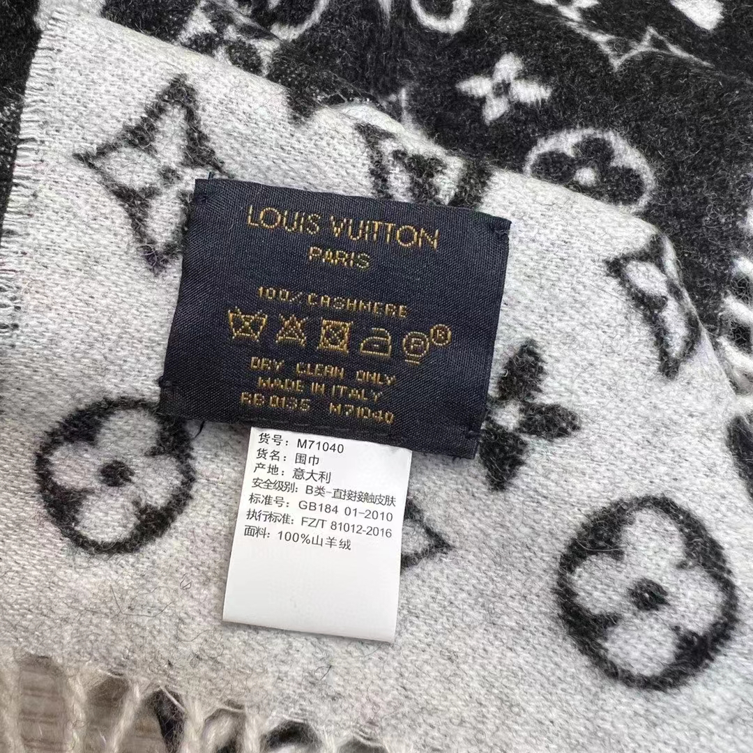 Louis Vuitton Unisex LV Game On Scarf Black Allover Monogram MP2907