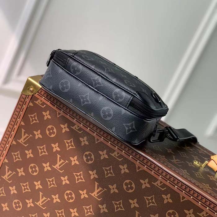 Louis Vuitton LV Unisex Nano Alpha Monogram Eclipse Coated Canvas Cowhide Leather