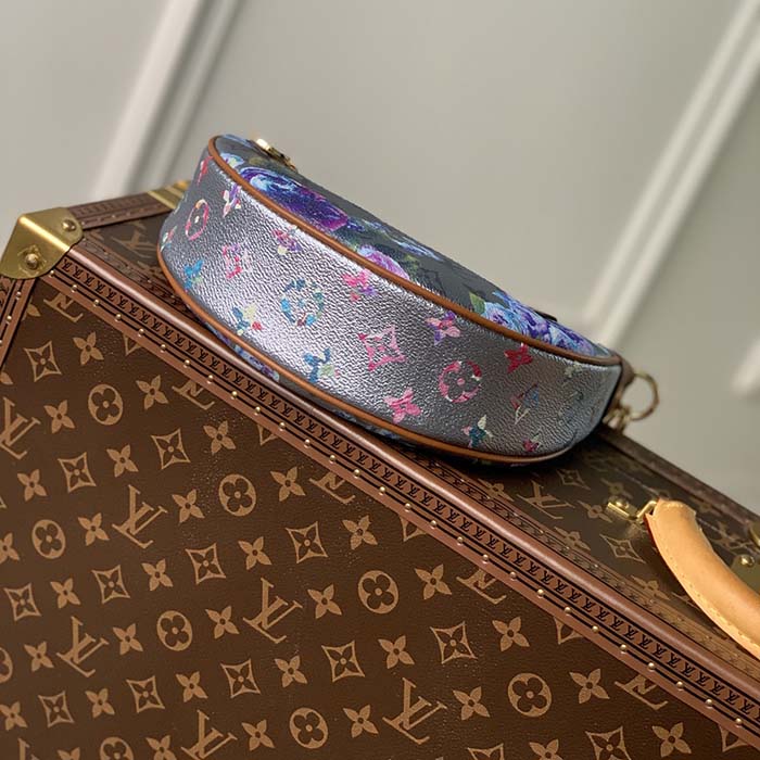 Louis Vuitton LV Women Loop Baguette Handbag Blue Coated Canvas