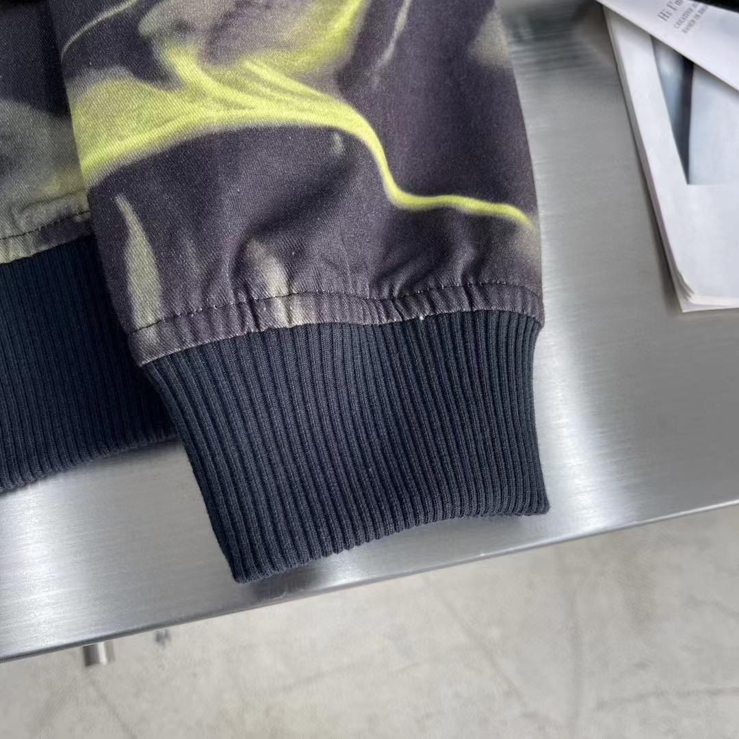 Louis Vuitton Women Graphic Cotton Bomber Jacket Relaxed Fit LV Dune Print Allover