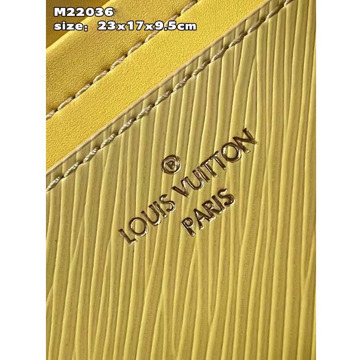 Louis Vuitton LV Women Twist MM Yellow Epi Grained Leather