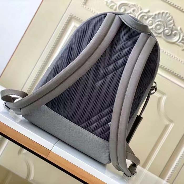 Louis Vuitton LV Unisex Takeoff Backpack Gray Aerogram Cowhide Leather