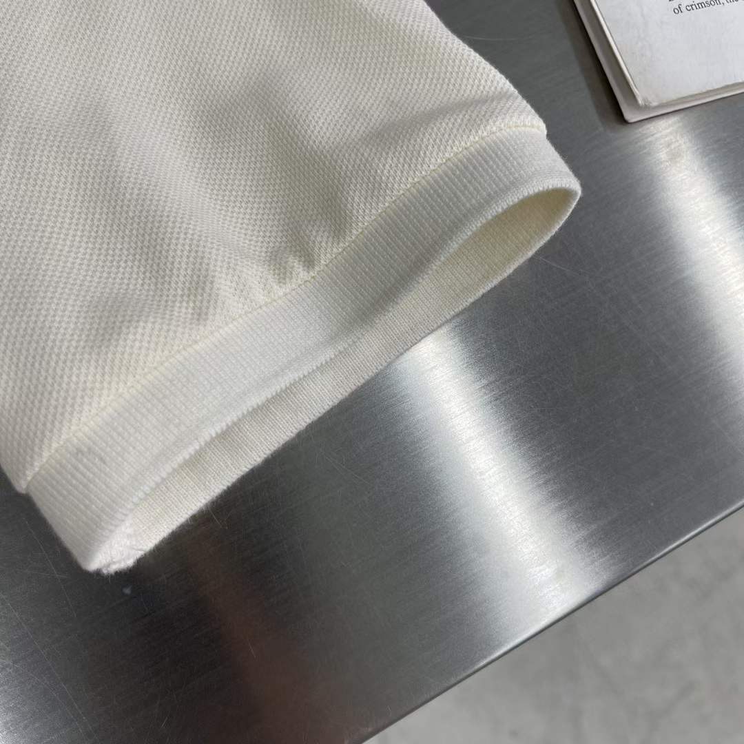 Gucci Men Cotton Piquet Polo Square GG Collar Short Sleeves