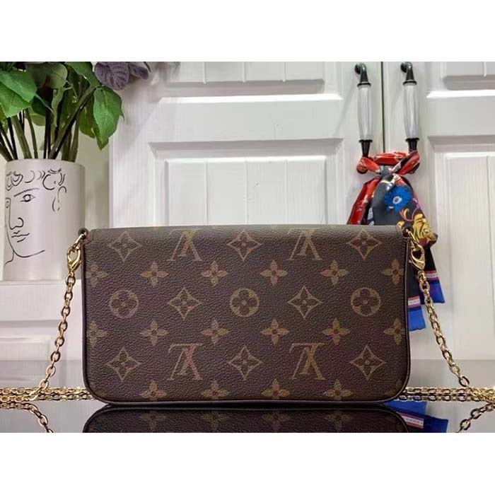 Louis Vuitton LV Women Félicie Pochette Dragon Fruit Pink Monogram Coated Canvas