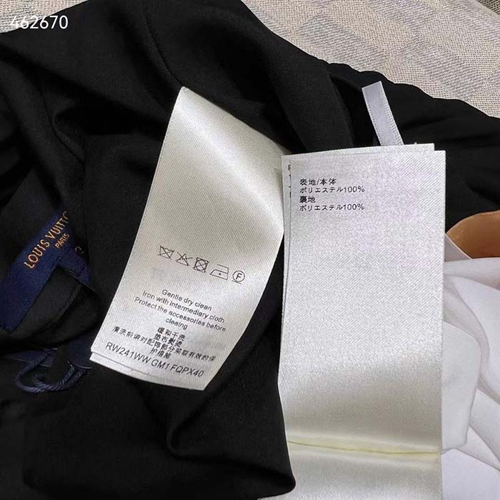 Louis Vuitton Women LV Abstract Insert Pleated Skirt Silk Black 1AFGOE