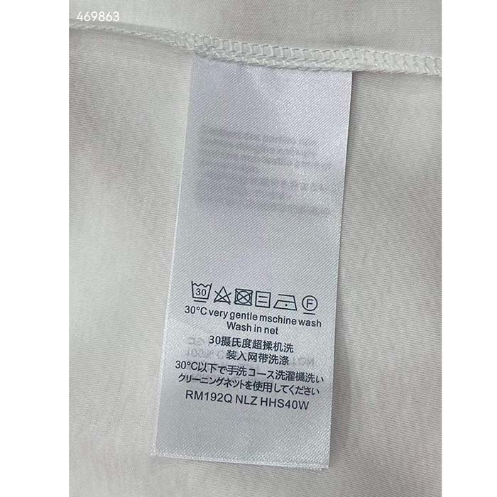 Louis Vuitton Women Flight Mode LV Travel Stamp T-Shirt Cotton White 1AFN04
