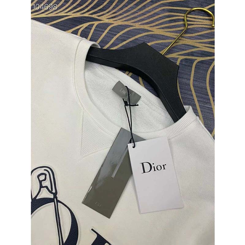 Dior Men Oversized Dior And Judy Blame Sweatshirt Cotton-White