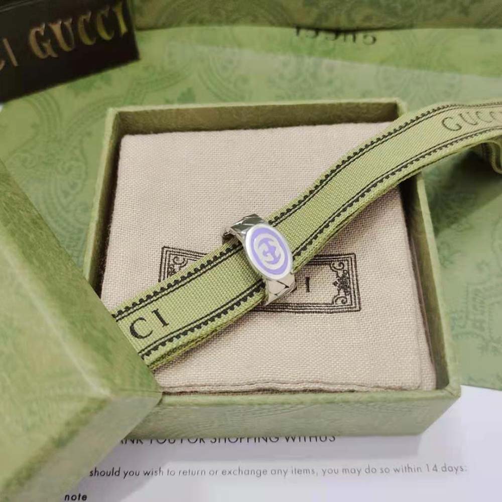 Gucci Unisex Interlocking G Enamel Ring