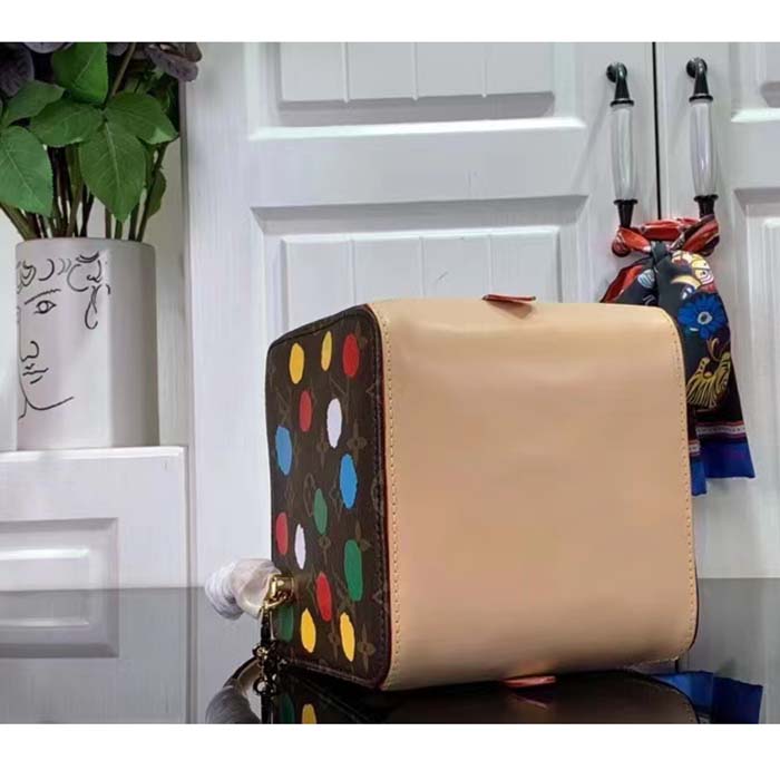 Louis Vuitton Women LVxYK Square Monogram Coated Canvas 3D Painted Dots Print