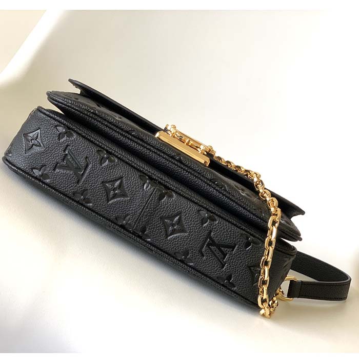 Louis Vuitton LV Women Marceau Black Embossed Grained Cowhide Leather