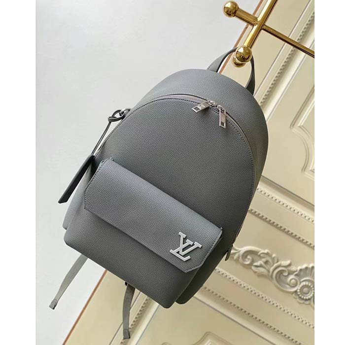 Louis Vuitton LV Unisex Takeoff Backpack Gray Aerogram Cowhide Leather