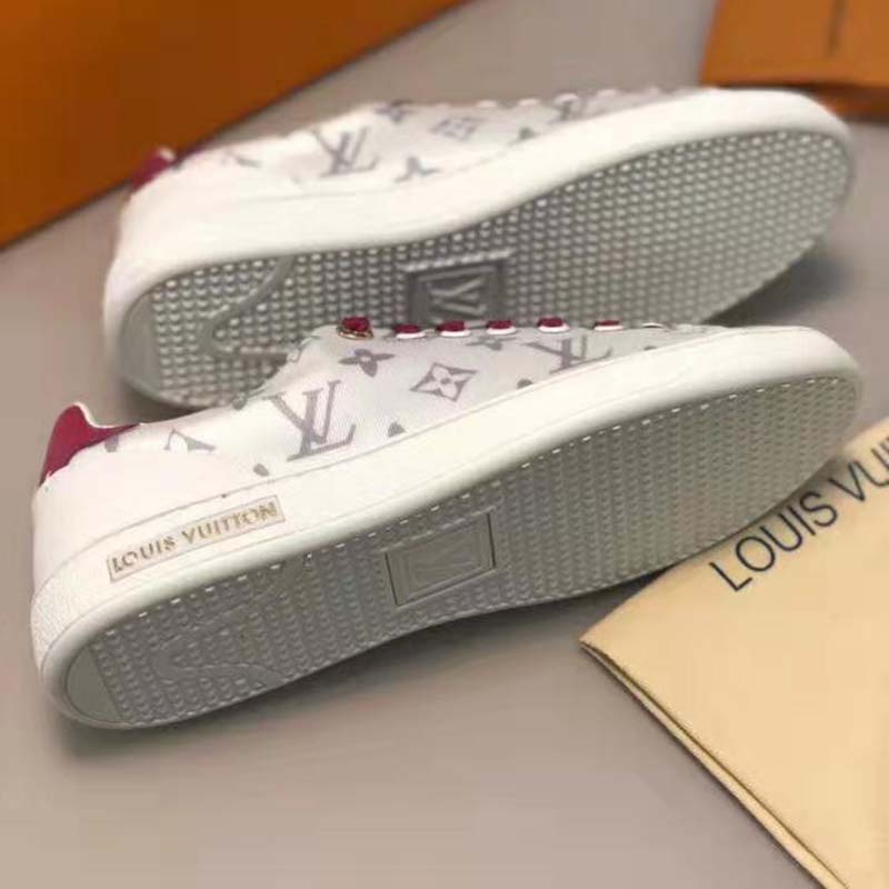 Louis Vuitton LV Women LV Frontrow Sneaker in Monogram-Print Textile-Pink