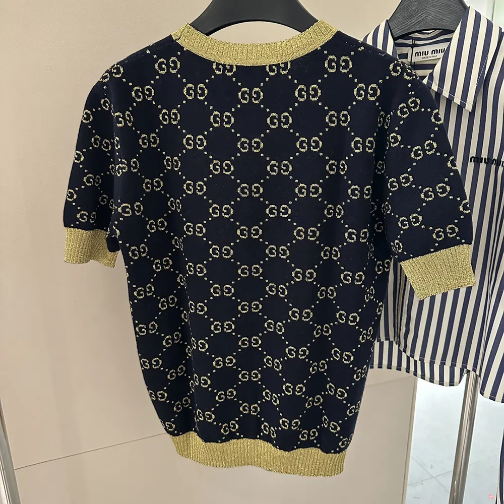 Gucci Women GG Cotton Lamé Top 526759X9W834921