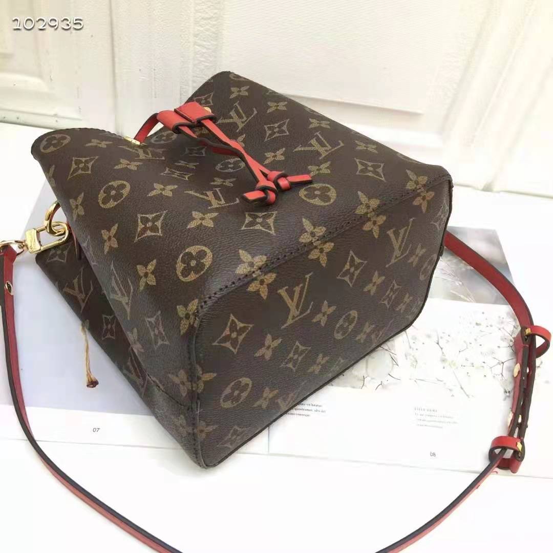 Louis Vuitton Women NéoNoé Bucket Bag Coquelicot Red Monogram Coated Canvas