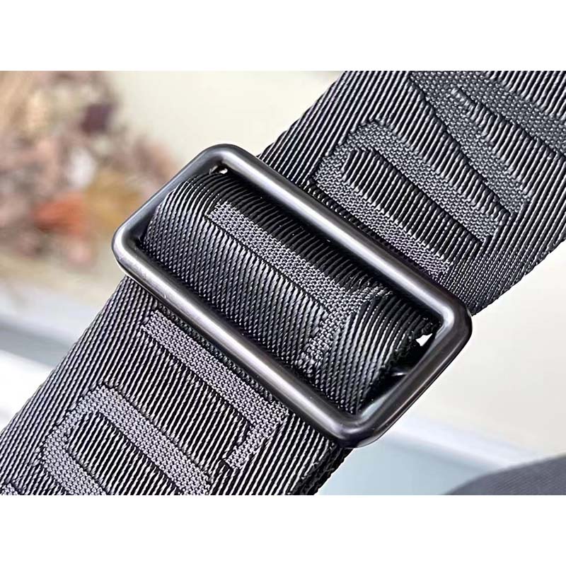 Louis Vuitton LV Unisex Saumur Messenger Monogram Eclipse Coated Canvas Black