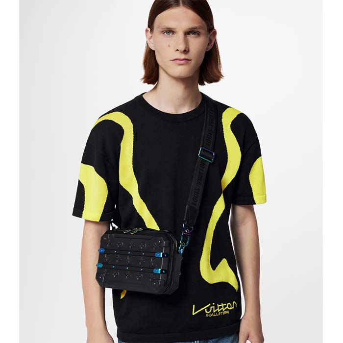 Louis Vuitton LV Unisex Future Trunk Black Calf Leather Double Zip Closure