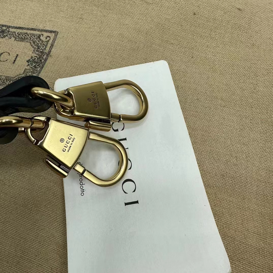 Gucci GG Women Gucci Diana Mini Tote Bag Double G Black Leather