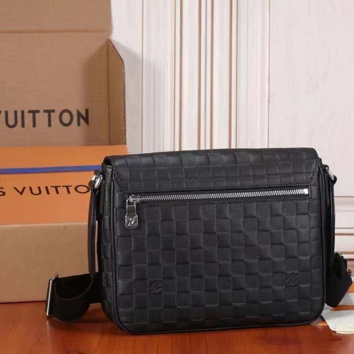 Louis Vuitton LV Unisex District PM Bag Black Damier Infini Cowhide Leather