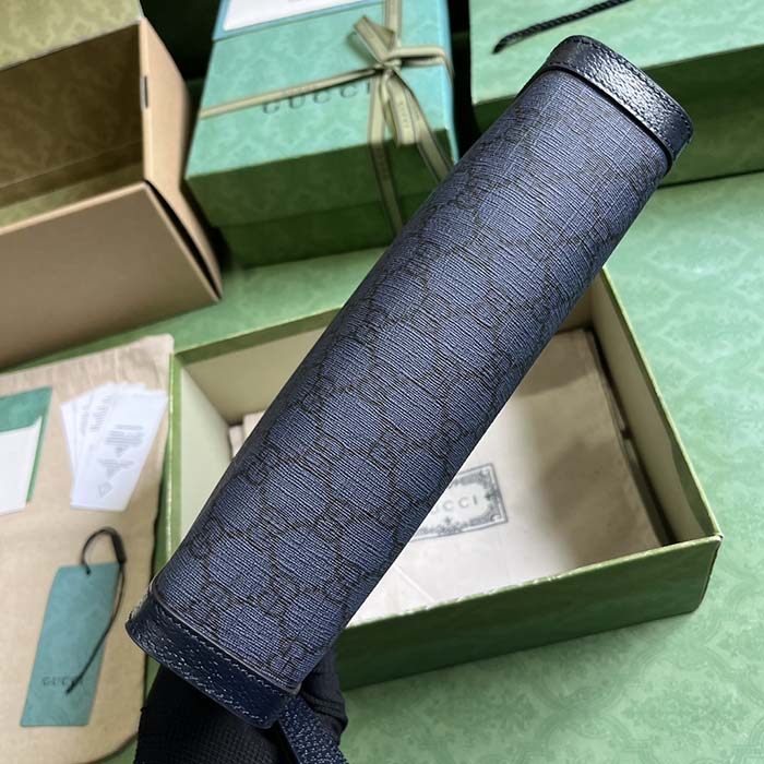 Gucci Unisex Ophidia GG Pouch Blue Dark Blue GG Supreme Canvas Double G