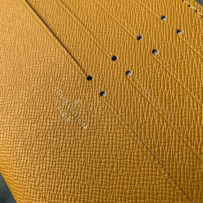 Louis Vuitton LV Women Félicie Pochette Yellow Brown Monogram Coated Canvas