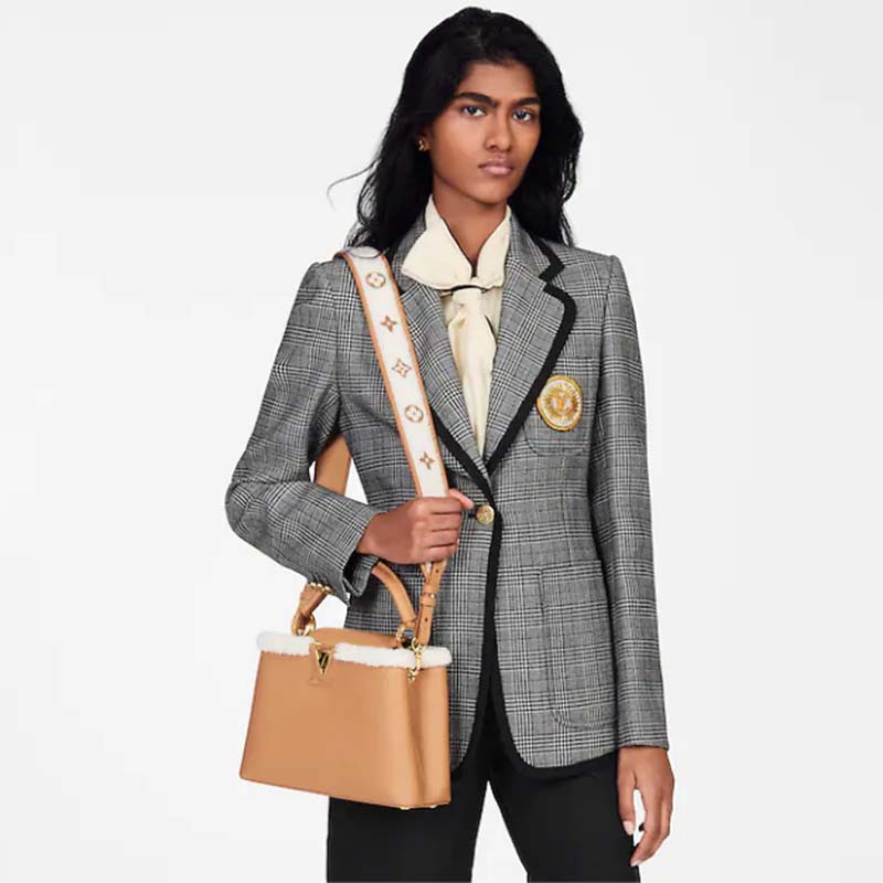 Louis Vuitton LV Women Capucines BB Bag Arizona Taurillon Leather Shearling