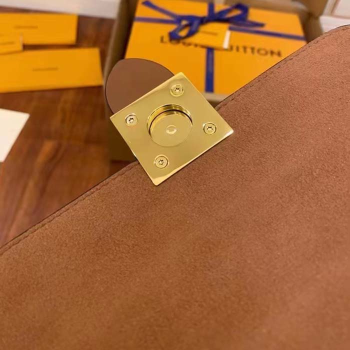 Louis Vuitton LV Women Locky BB Bag Brown Monogram Coated Canvas Smooth Cowhide