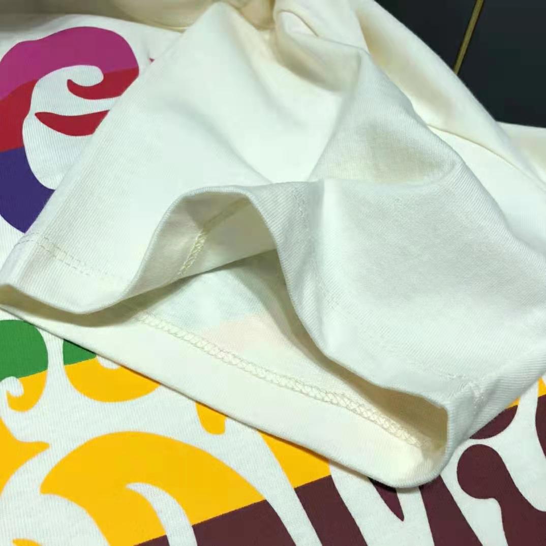 Gucci Men Gucci Prodige D’Amour Print T-shirt Cotton Crewneck Oversize Fit