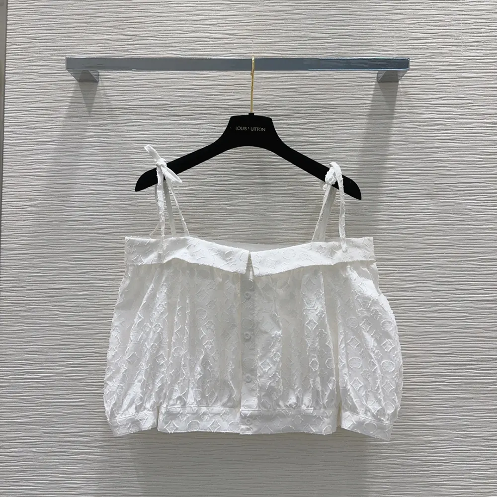 Louis Vuitton Women Monogram Fil Coupé Off-The-Shoulder Blouse 1AFSBA