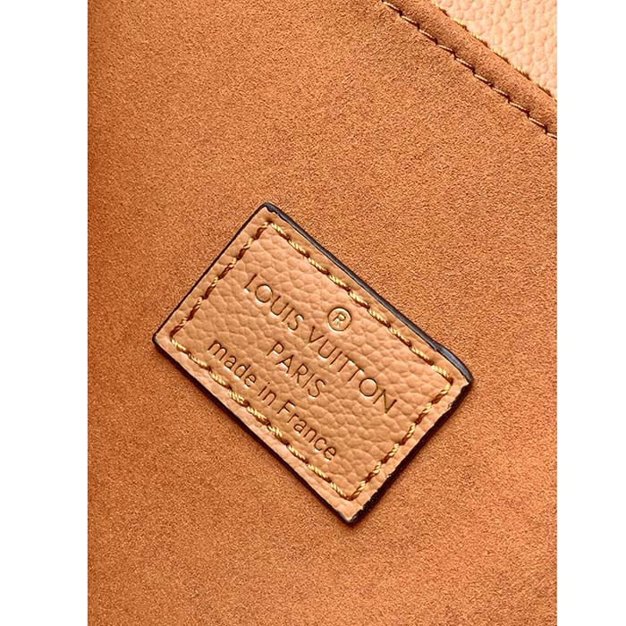 Louis Vuitton LV Women Pochette Metis Bag Beige Monogram Empreinte Embossed Grained Cowhide