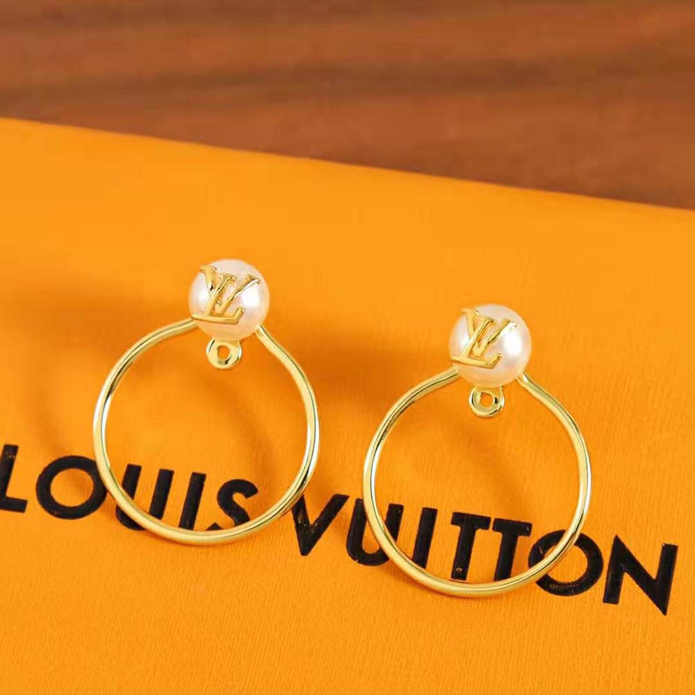 Louis Vuitton Women LV Eclipse Pearls Earrings
