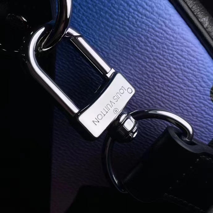 Louis Vuitton LV Unisex Keepall 55B Sunrise Monogram Eclipse Coated Canvas Cowhide Leather